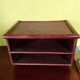 Desk and chair in rattan and vintage wood