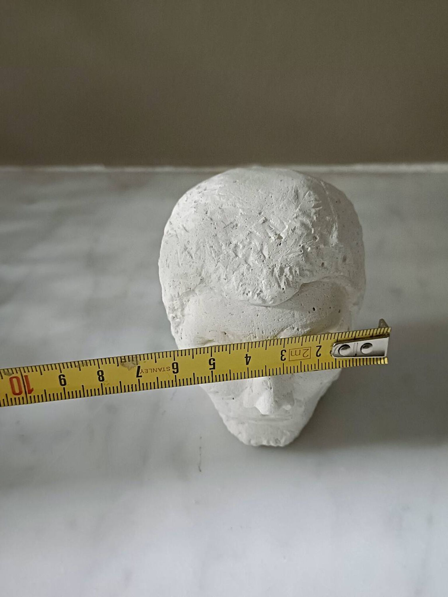 Tête d'homme en plâtre