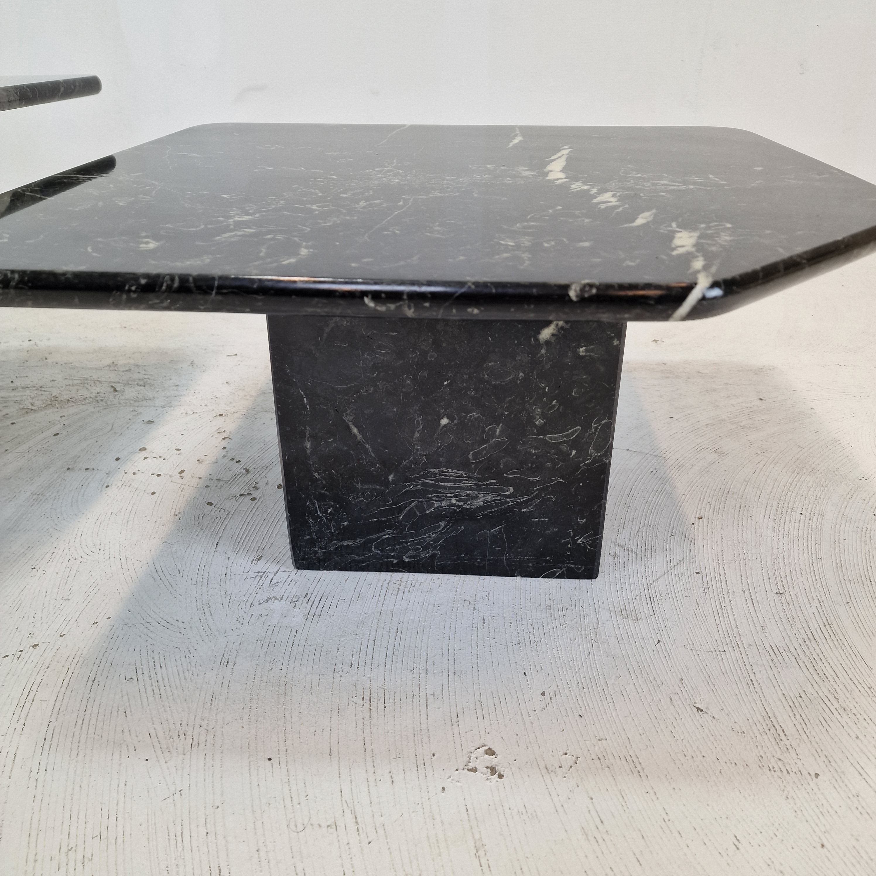 Set of 3 Italian Marble Coffee or Side Tables, 1970s
