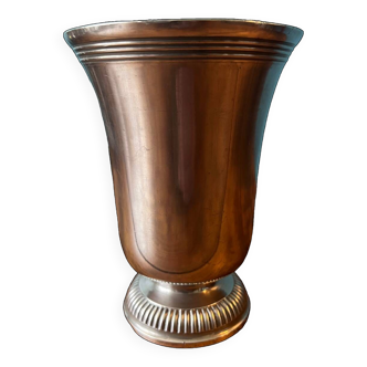 Vase coupe en étain ancien travail français