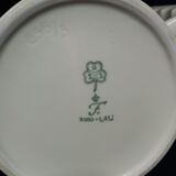 Large art deco insulating coffee maker in hammered metal and porcelain (by bauscher & sus)