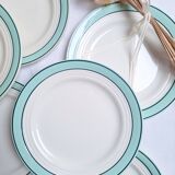 Céranord flat plates - Amanda model in green