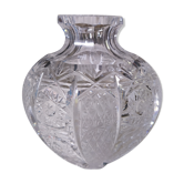 Vase boule en cristal taillé