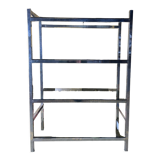 Shelf in chromed metal and smoked glass 1970