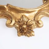 Baroque mirror in golden resin