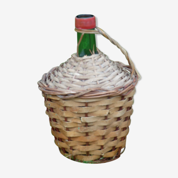 Demijohn dressed in wicker