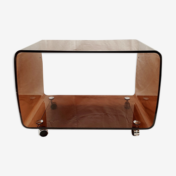 Brown smoked plexiglass accent furniture