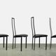 Lot de 4 chaises de salle à manger postmodernes italiennes par Maurizio Cattelan, années 1980