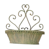 Patinated iron wall planter