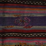 Tapis Kilim Anatolien Vintage – Rayures Ethniques, Tissé Main , 176x242 Cm