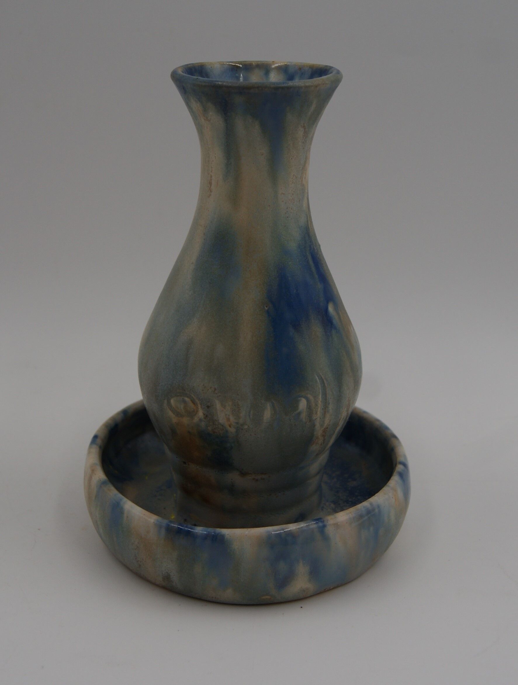 Candle holder flamed sandstone Dubois vintage