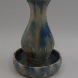Candle holder flamed sandstone Dubois vintage