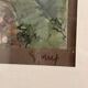 Enhanced Lithographic Engraving Path Under Wood Forest Tree Landscape Gilded