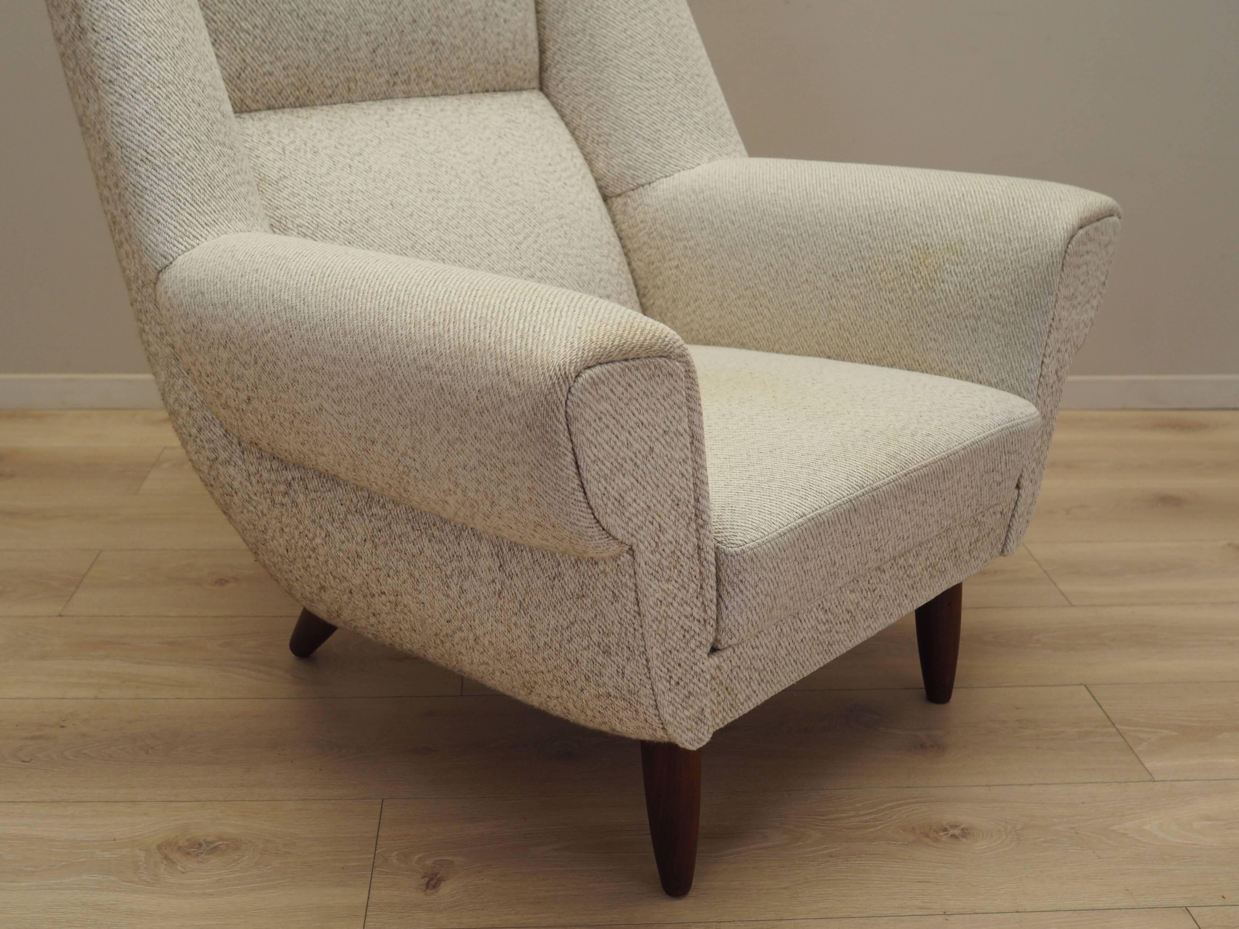 Beige armchair, Danish design, 1970s, production: Denmark