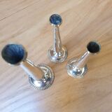 Set of 3 silver metal soliflores