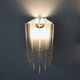Set of 3 Italian chrome and acrylic blades wall sconces 1970s