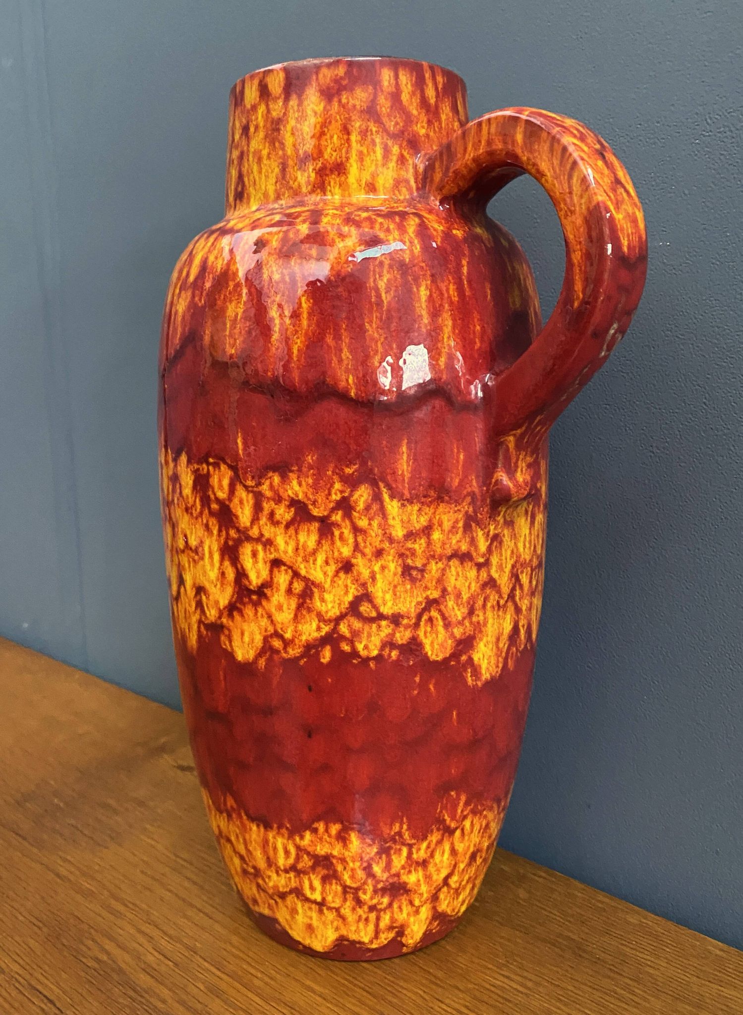 Ceramic flame vase by Scheurich Germany model 420-37