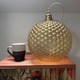 Vintage bubbled glass pendant light