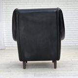 1960s, Danish highback armchair by Aage Christensen, furniture leather.