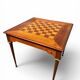 Square game table "tric trac" in Louis XVI style, 19th century.