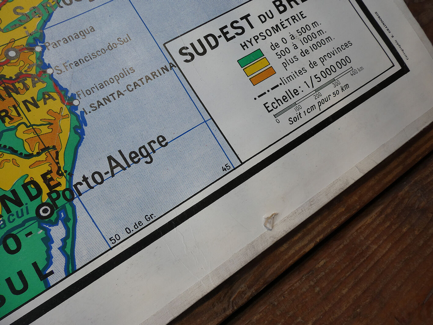 Old school map of South America Hatier no.20