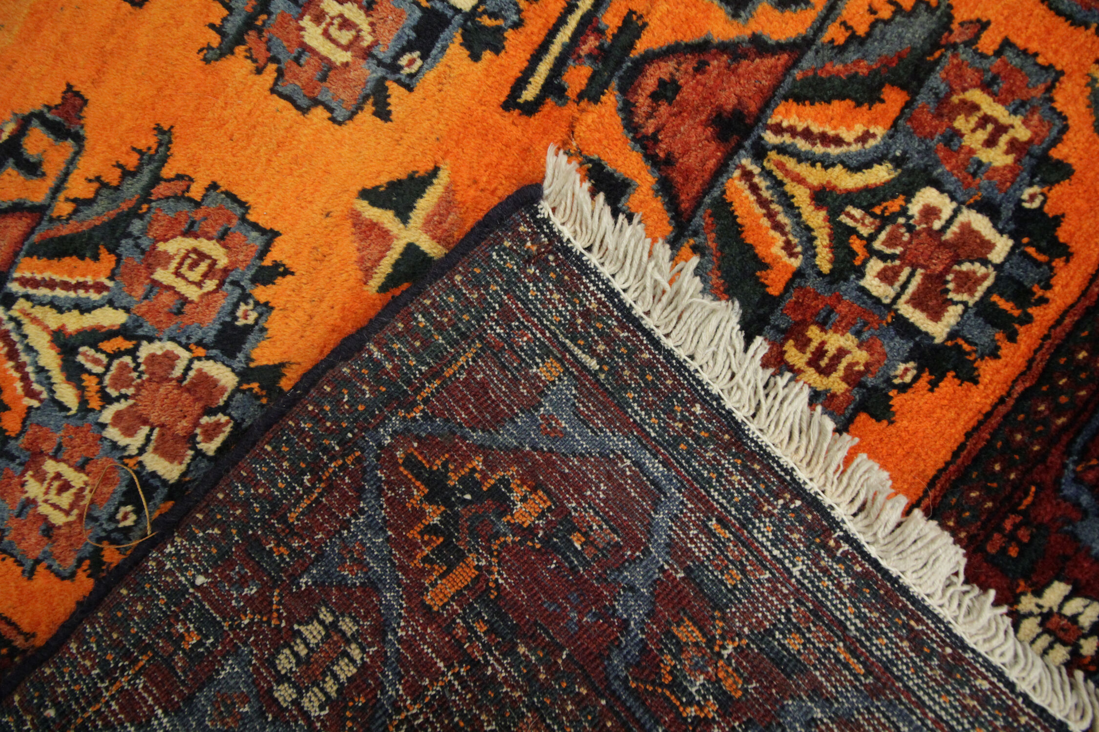 Handmade antique afshar tribe persian rug 114x243cm