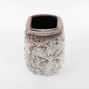 Beige ceramic vase, German design, 1960s, made in West Germany