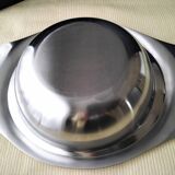 Légumier en acier inoxydable satiné  Années 70