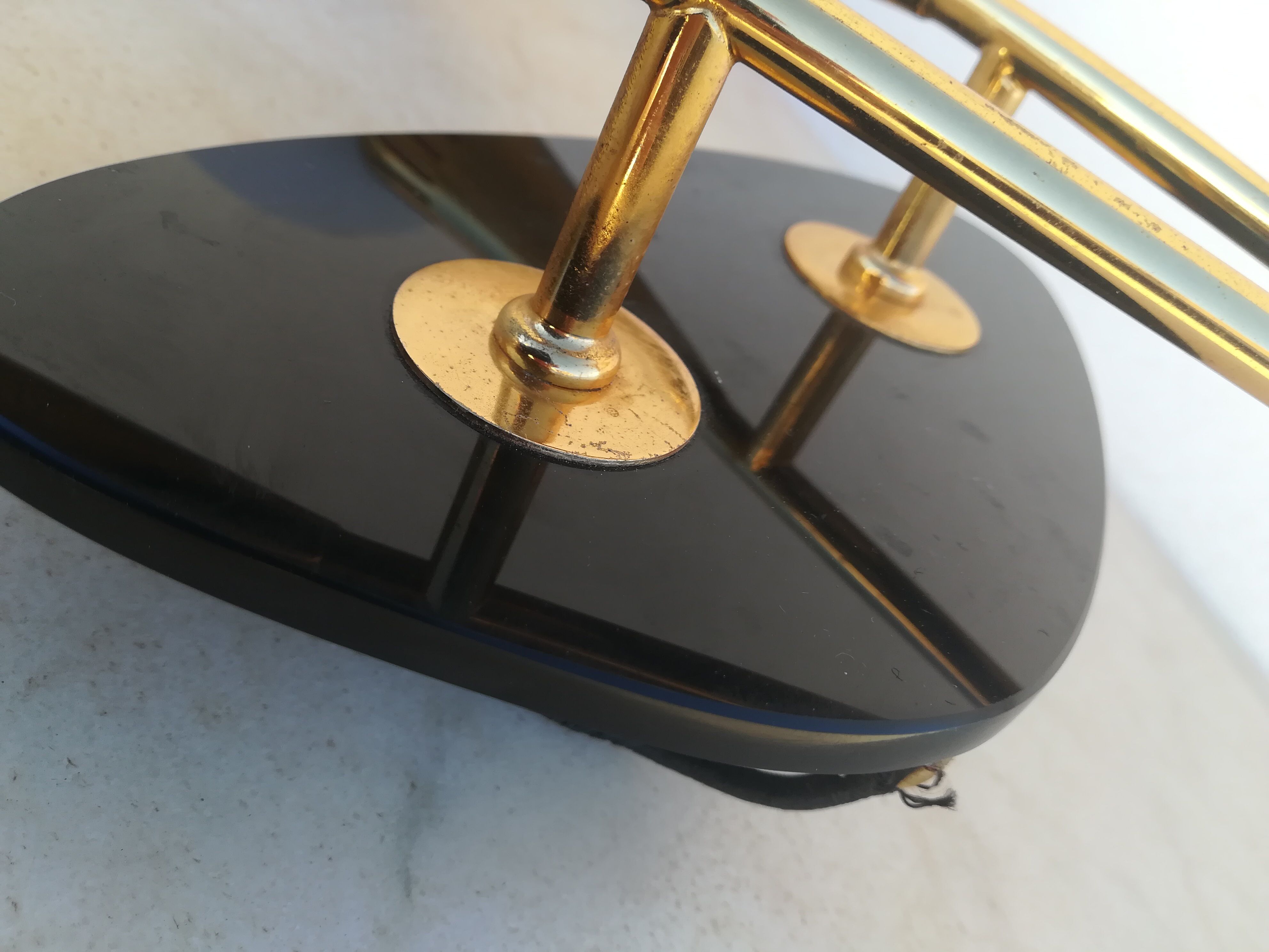 Double sconce brass and opalines by Lunel