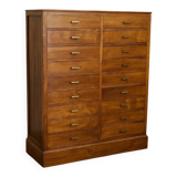 Ancien meuble de métier à tiroirs en chêne massif époque XIXème