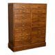 Antique workshop drawer unit in solid oak from the 19th century.