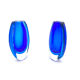 Pair of Murano Sommerso Multilayer Vases - Gallery Condition - Flávio Poli