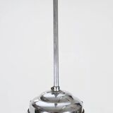 Art Deco pendant lamp with green glass shade, France ca. 1940