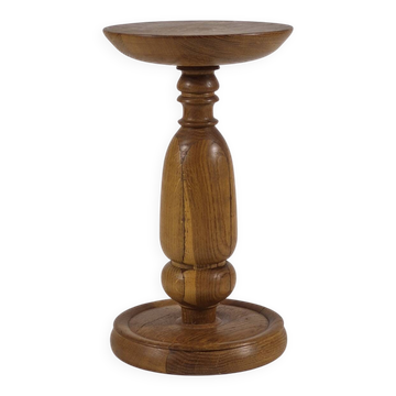 Handmade turned oak flower stand from the 1950s.