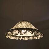 Emilia "small green squares" conical textile suspension with flounce