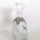 Whisky decanter decorated in tin