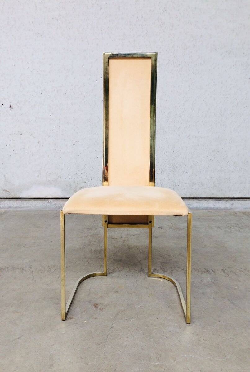 Hollywood Regency dining chairs from Belgo Chrom, 1970s, set of 8.