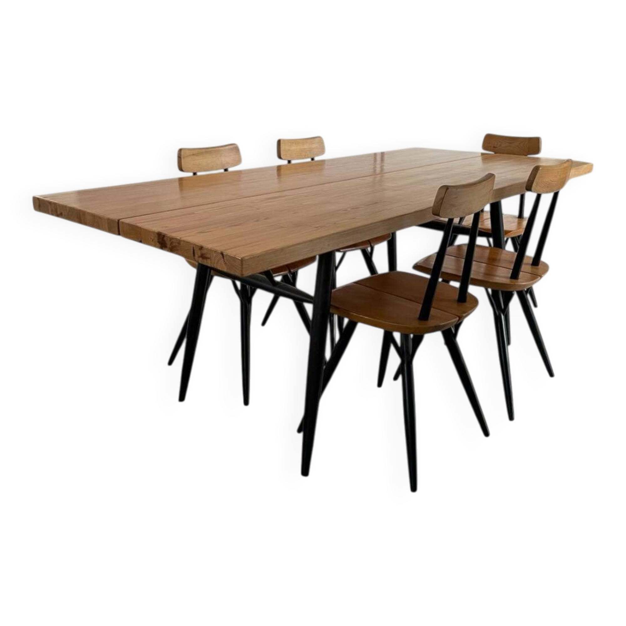 Dining set Ilmari Tapiovaara model Pirrka for Laukaan Puu 1950’s