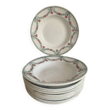 Moulin des Loups soup plates with garlands