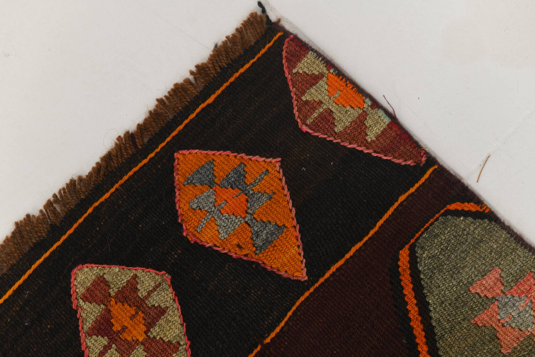 Tapis de couloir Kilim vintage pour escalier ethnique, 99x428 cm