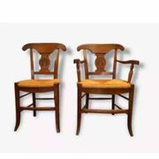 Fauteuil campagnard + chaise en chêne