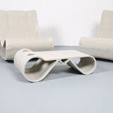 Swisspearl/Eternit Willy Guhl set of 2 Loop Chairs and 1 Loop Table