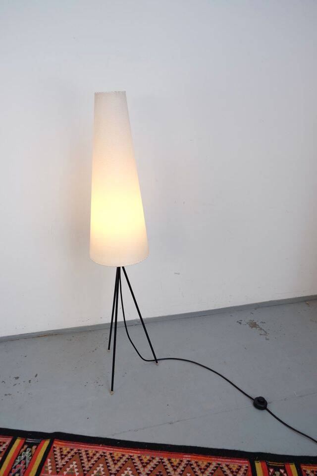 Vintage 1960s floor lamp, retro Mid-Century style.