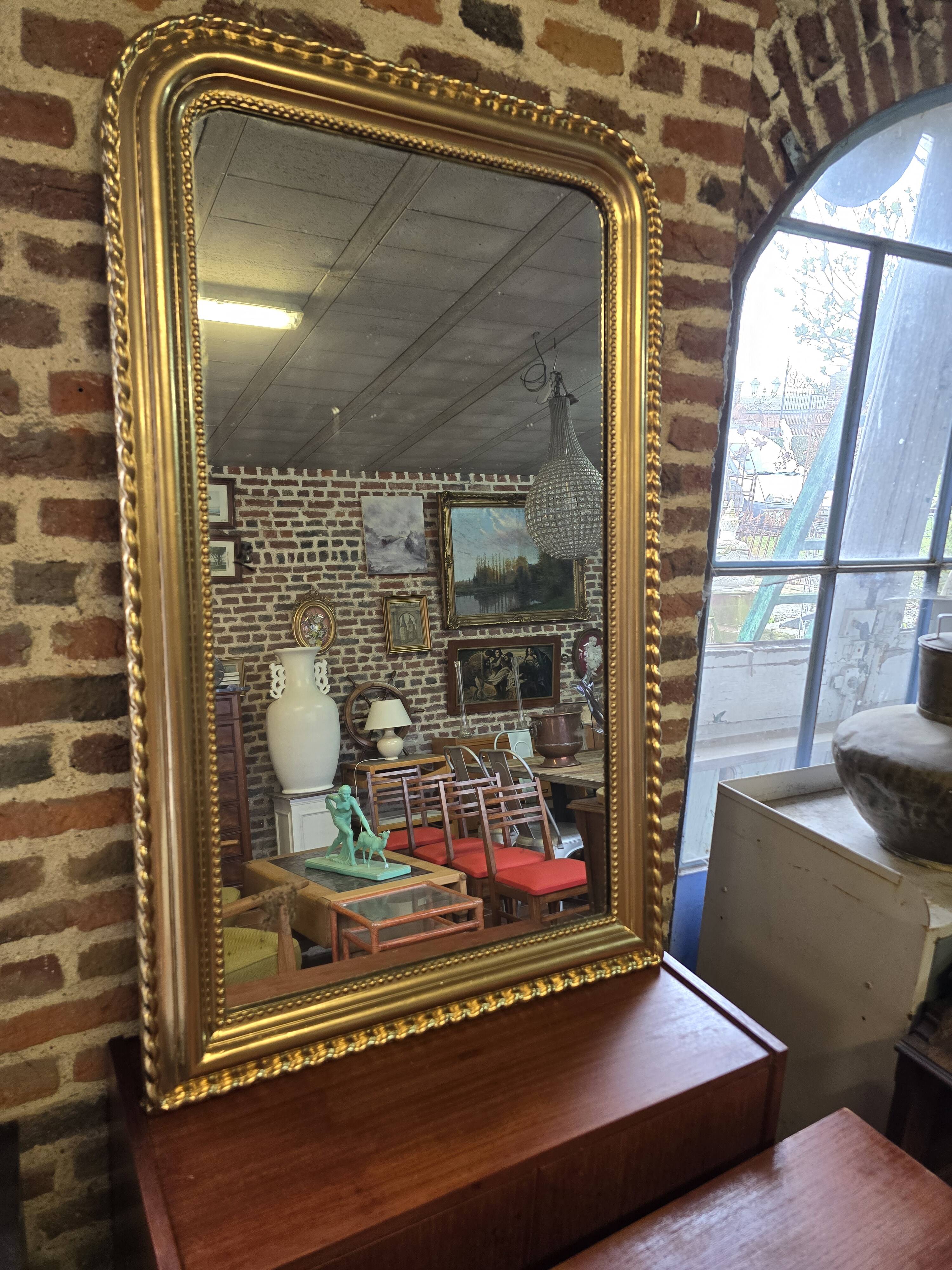 Antique Louis Philippe style gilded mirror