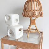 Midcentury Bamboo and Rattan Table Lamp, Attributed to Louis Sognot
