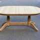 Table à manger de ferme extensible rénovée en bois brut XXème 160cm