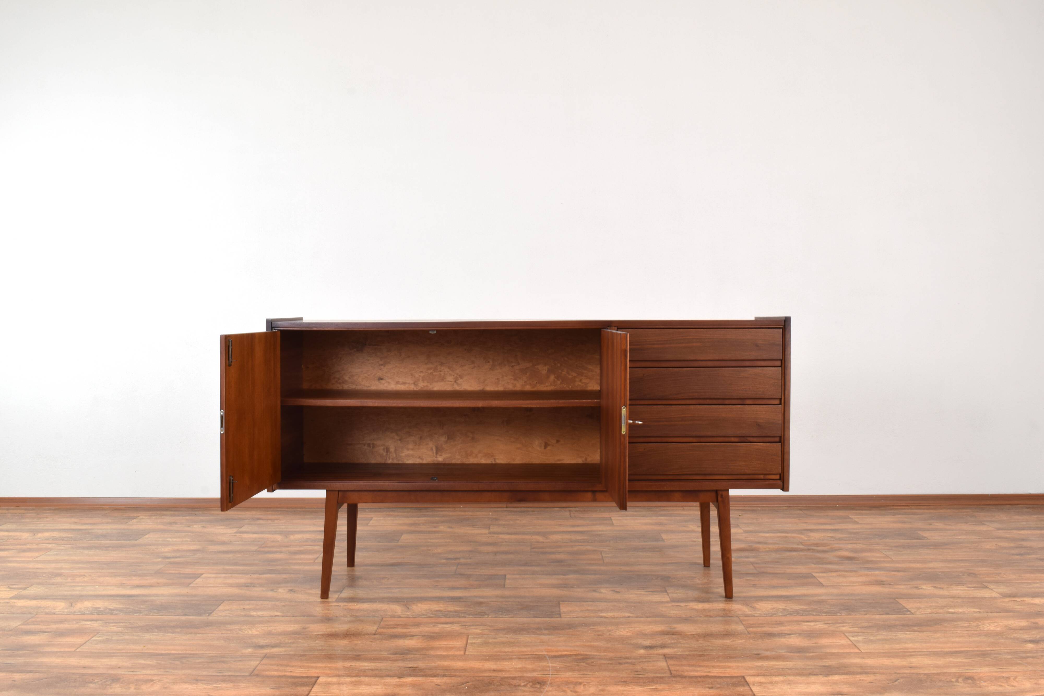 Mid-Century Walnut Sideboard by S. Albrecht, 1960s.