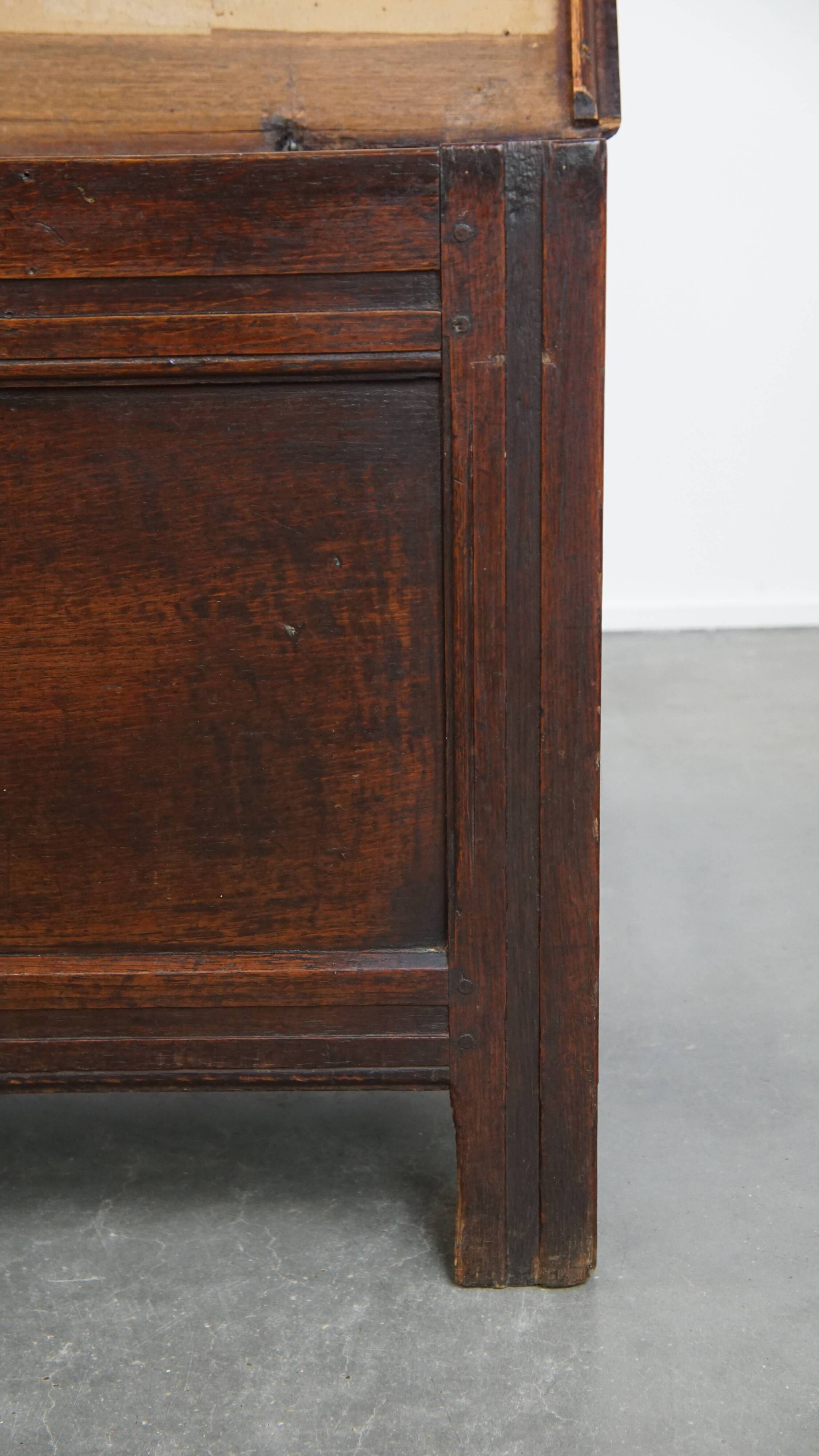 Antique 17th-century English oak chest