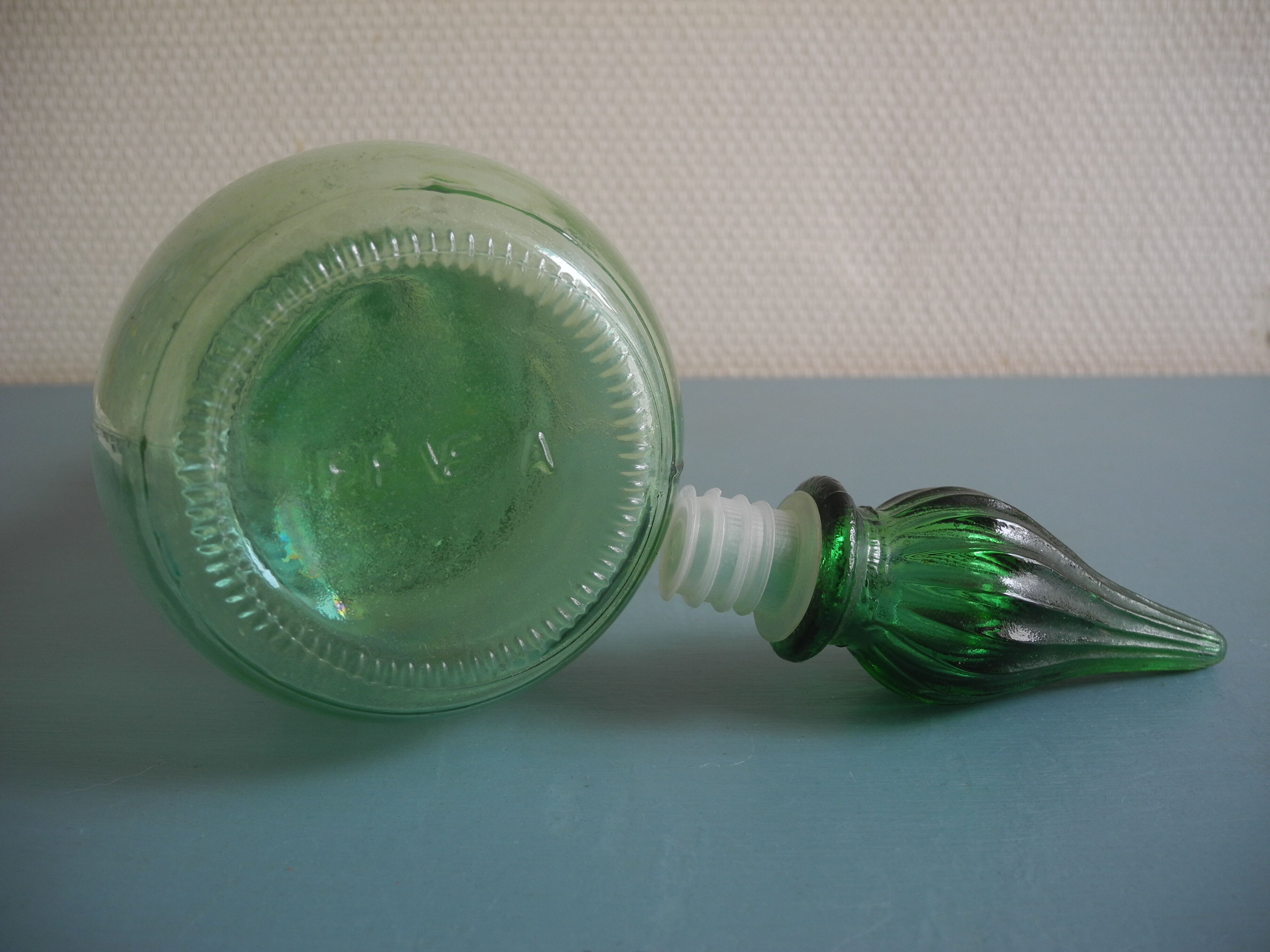 vintage carafe bottle Empoli 60s