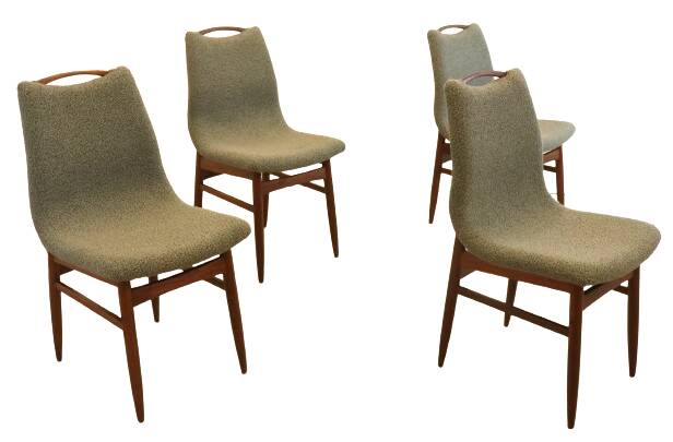 Set of 4 dining chairs 'Burgerwei' - new upholstery